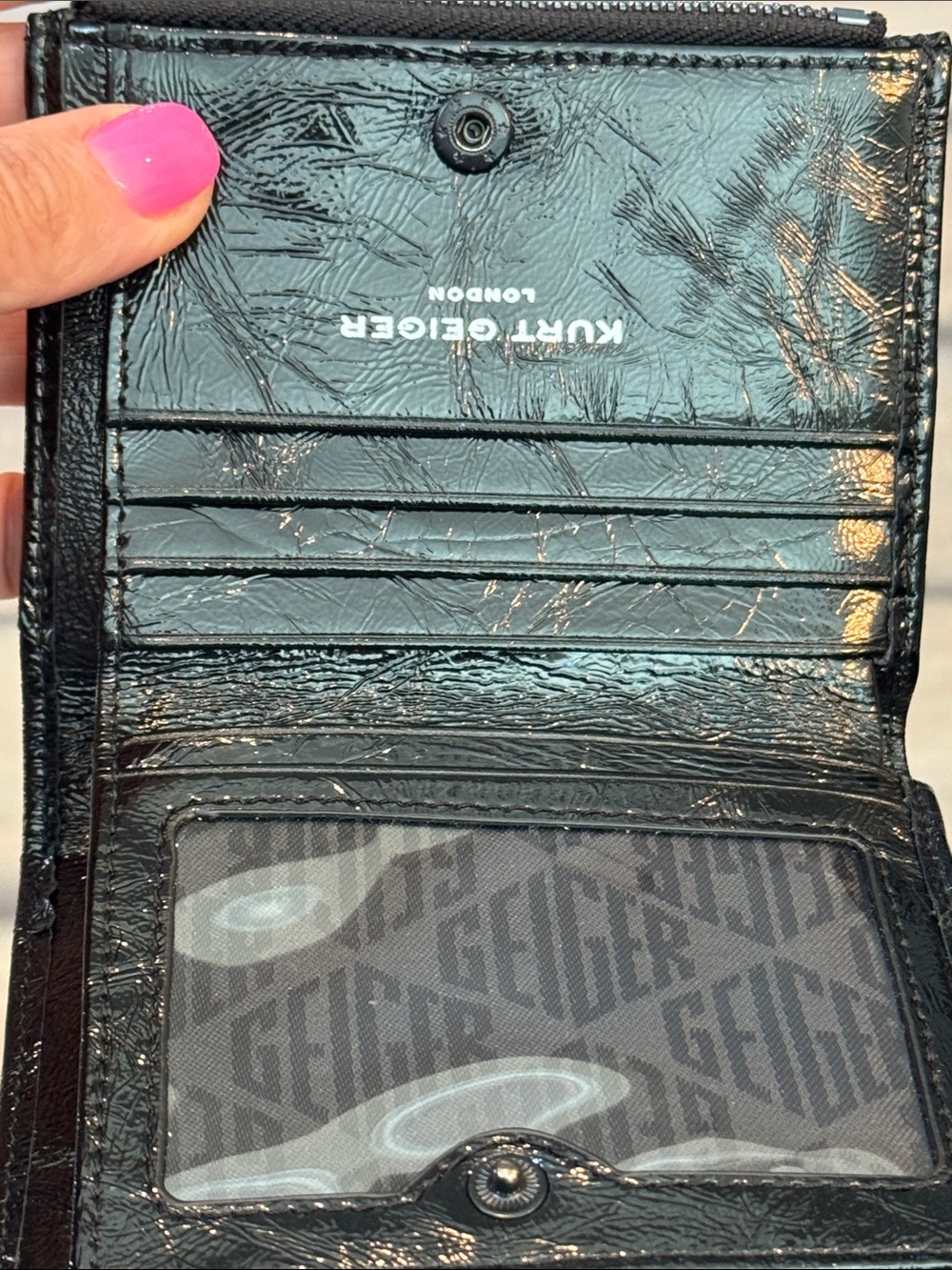 Kurt Geiger Black Quilted Wallet - Picture 5 of 8